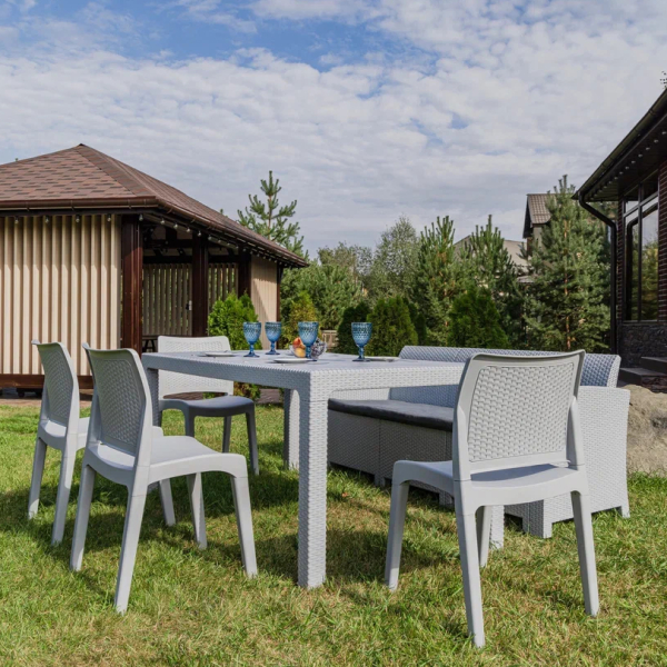 Обеденный комплект Royal Family JULY XL светло-серый